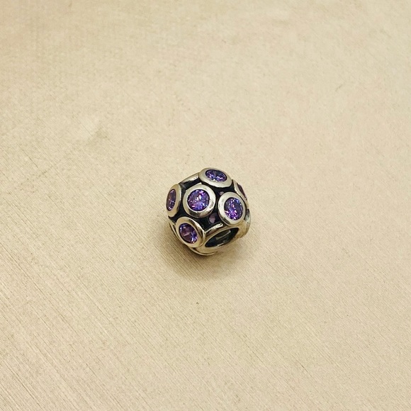 EUC Pandora 791153ACZ Sterling Silver Whimsical Lights Charm w/ Purple Zirconia - Picture 5 of 11